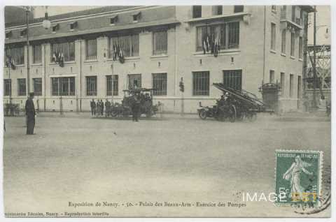 Exercice de pompes à incendie (Nancy)