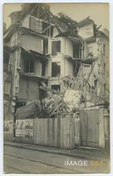 Maison Georges Biet touchée par le bombardement du 11 octobre 1917 (Nancy)