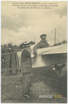 Arrivée du pilote Alfred Leblanc (1869-1921)