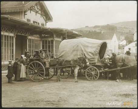 Calèches à la gare (Gérardmer)