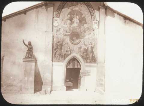 Statue et église (Domrémy-la-Pucelle)