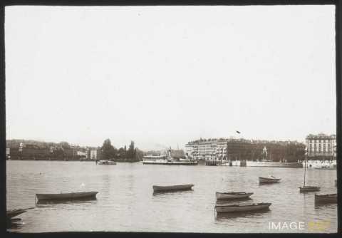 Barques sur la lac Léman (Genève)