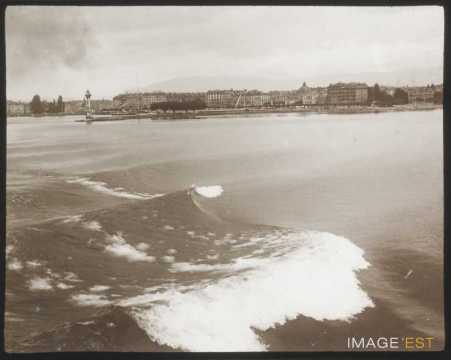 Lac Léman et quai Gustave Ador (Genève)