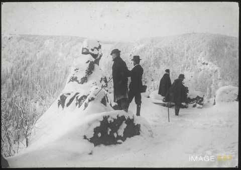 Marcheurs dans la neige (Gérardmer)