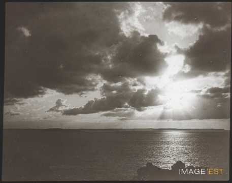 Coucher de soleil sur la Manche (Saint-Lunaire)