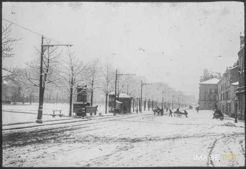 Place Carnot sous la neige (Nancy)