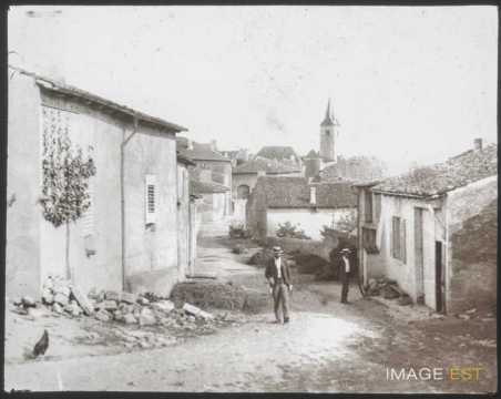 Promeneurs dans une rue (Frolois)