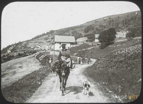 Femme sur une mule (Valloire)