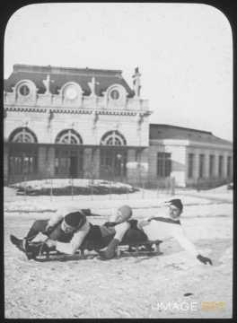 Hommes en bobsleigh (Gérardmer)