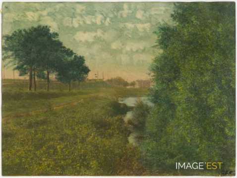 Paysage au bord d'un cours d'eau