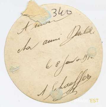 Dédicace d'André Schaeffer (1910?)