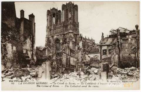 Reims bombardée