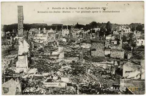 Sermaize-les-Bains en ruines