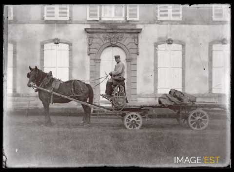 Attelage et son cocher (Ardennes ?)