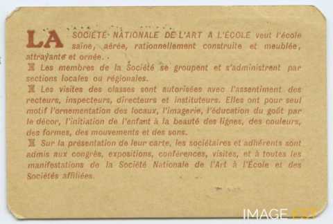 Carte exposant au Congrès de 1909 (Nancy)