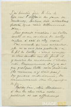 Lettre de Paul Pattinger