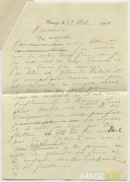 Lettre du 27 octobre 1909