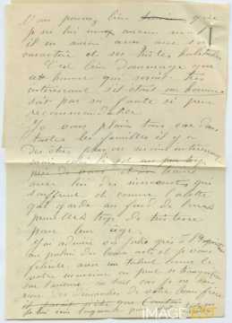 Lettre du 27 octobre 1909