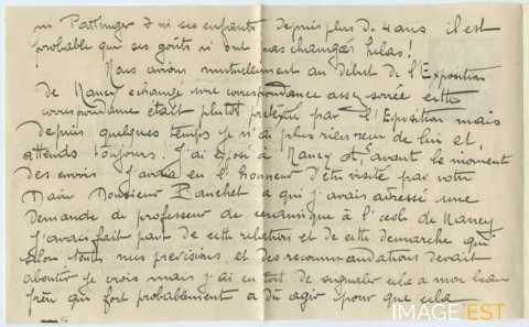 Lettre du 25 octobre 1909