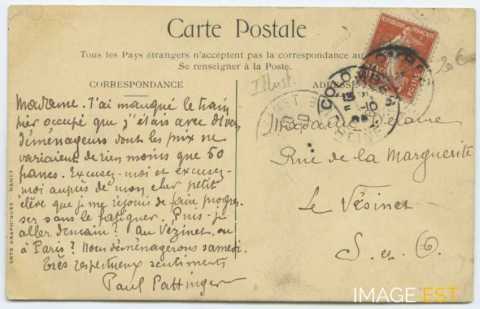 Correspondance de carte postale