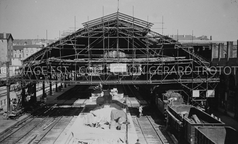 Démolition de la grande halle de la gare (Nancy)
