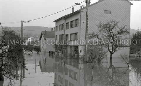 Rue Déville inondée (Maxéville)