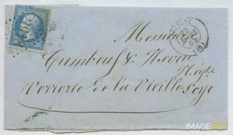 Lettre expédiée à la Verrerie (La Vieille-Loye)