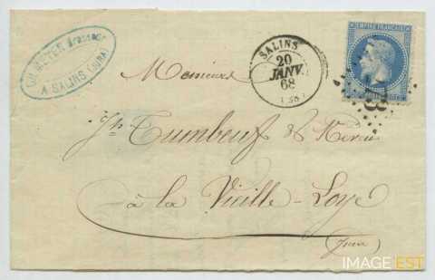 Lettre expédiée à la Verrerie (La Vieille-Loye)