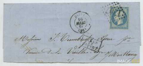 Lettre expédiée à la Verrerie (La Vieille-Loye)