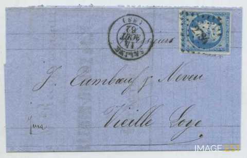 Lettre expédiée à la Verrerie (La Vieille-Loye)