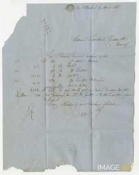 Lettre des Salines de Saint-Nicolas (Varangéville)