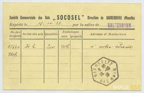 Société commerciale des Sels Socosel (Sarrebourg)