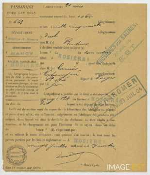 Laissez-passer d'une commande sel (Rosières-aux-Salines)