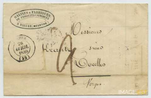 Lettre-facture des salines (Dieuze)