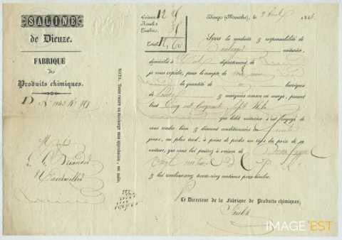 Lettre de la Saline (Dieuze)
