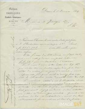 Lettre de la Saline (Dieuze)