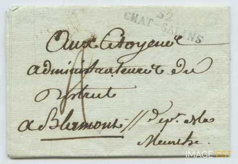 Lettre de l'Inspecteur général des Salines de la Meurthe (Château-Salins)