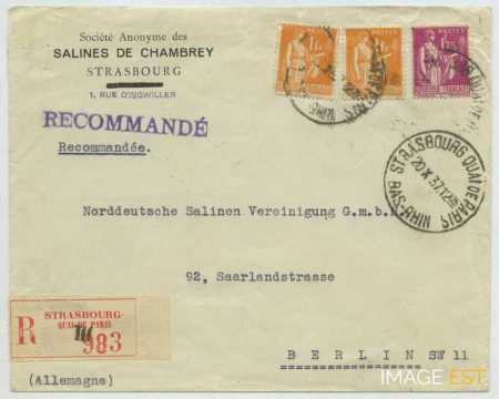 Enveloppe de la Société anonyme des Salines de Chambrey