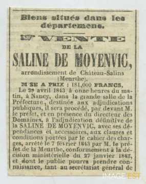 Vente de la saline (Moyenvic)