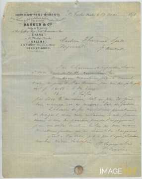 Lettre de la saline de Saint-Nicolas (Varangéville)