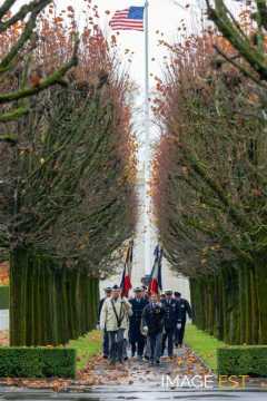 Cérémonie du 11 novembre au cimetière américain Saint-Mihiel (Thiaucourt-Regniéville)