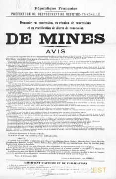 Demande en concession minière (Maxéville)