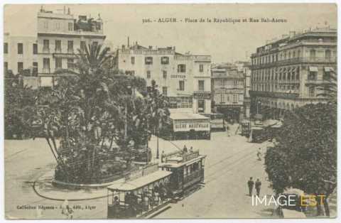 Place de la République et rue Bab-Azoun (Alger)