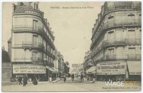 Avenue Doublet et rue Thiers (Troyes)