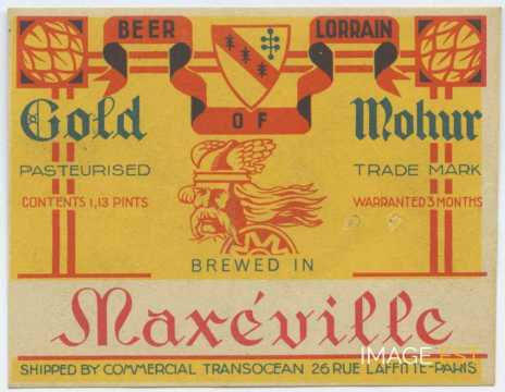 Étiquette des Grandes Brasseries Réunies de Maxéville