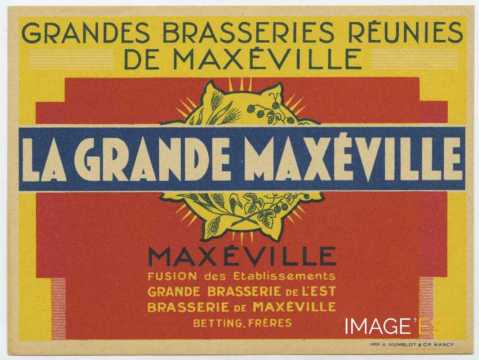 Étiquette des Grandes Brasseries Réunies de Maxéville