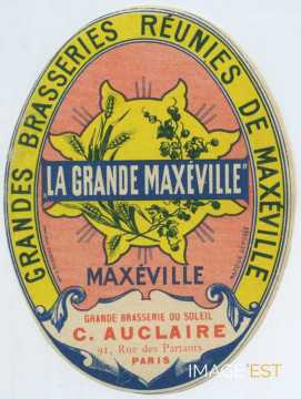 Étiquette des Grandes Brasseries Réunies de Maxéville