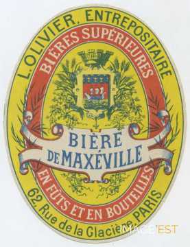 Étiquette Bière de Maxéville (Paris)