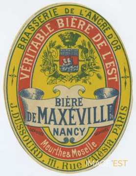 Étiquette Bière de Maxéville Nancy (Paris)