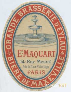 Étiquette Bière de Maxéville - Grande Brasserie d'Eylau (Paris)